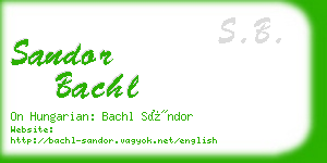 sandor bachl business card